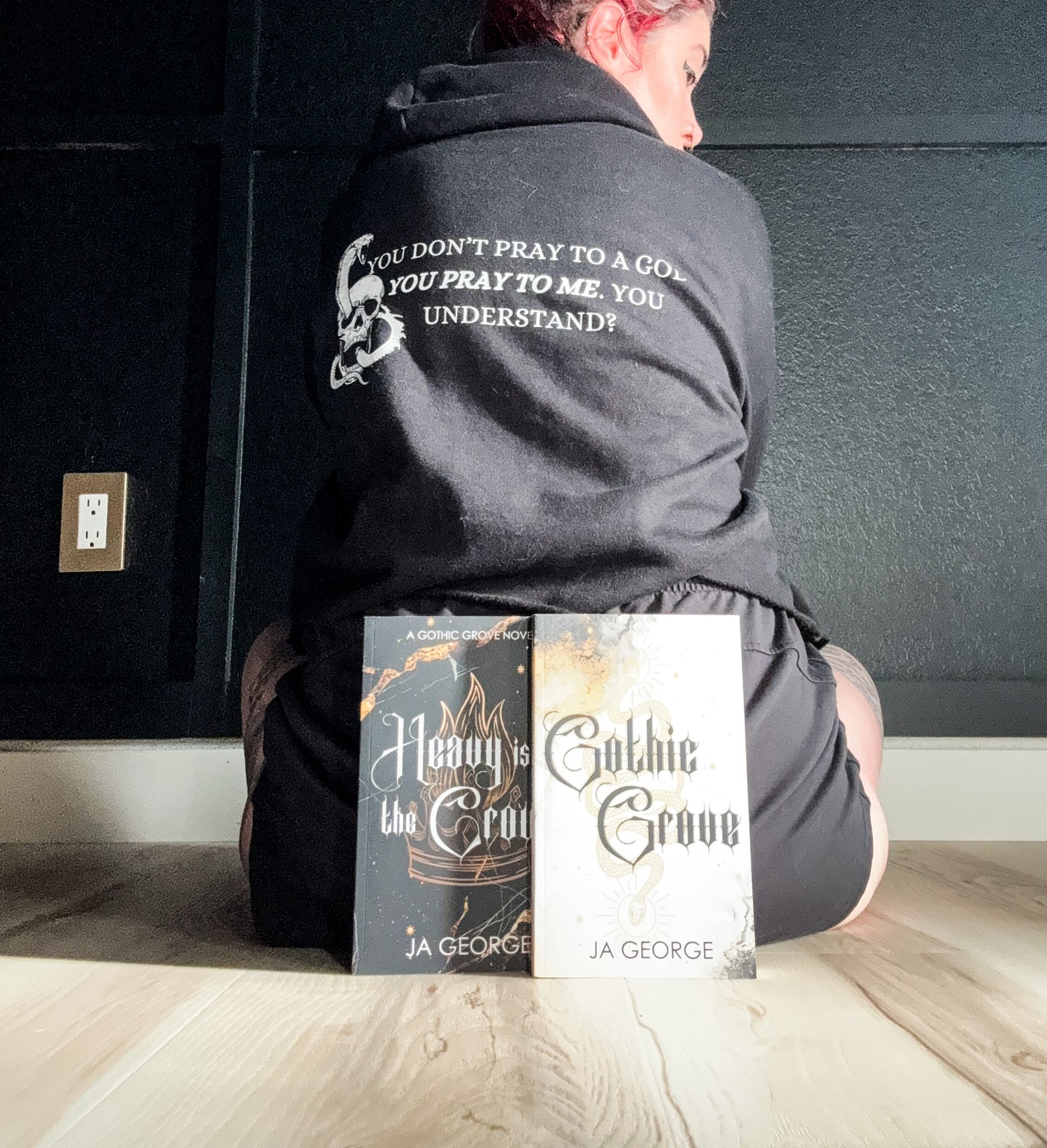 You Pray To Me Cropped Hooded Sweatshirt