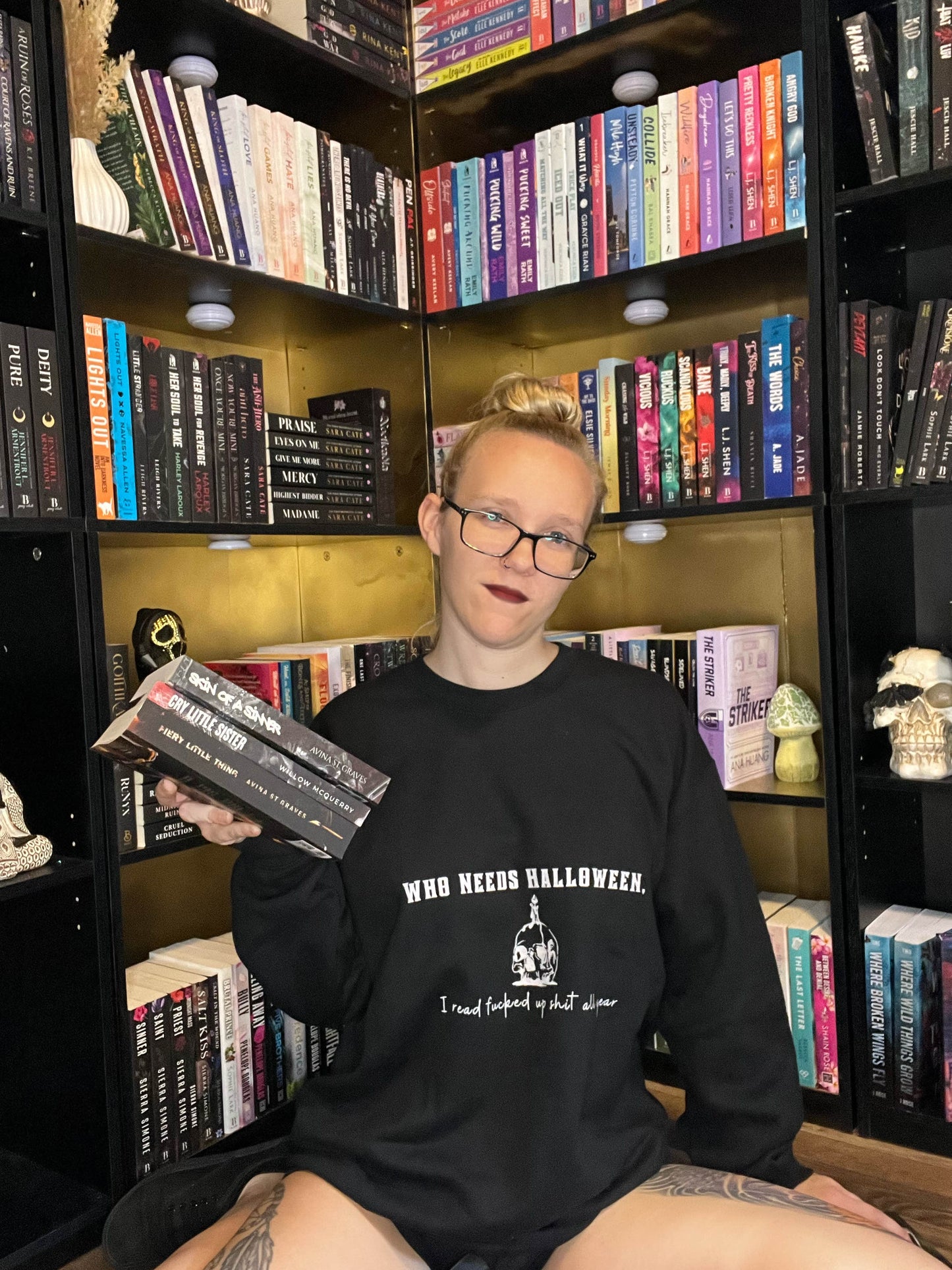 Who Needs Halloween Crewneck Sweatshirt