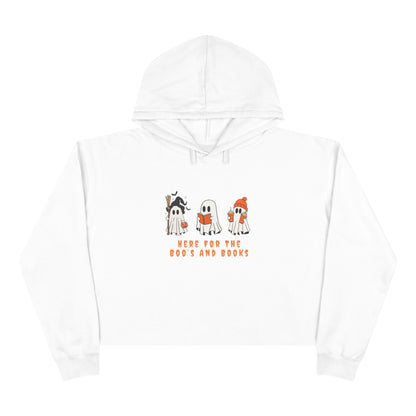 Boos and Books Crop Hoodie
