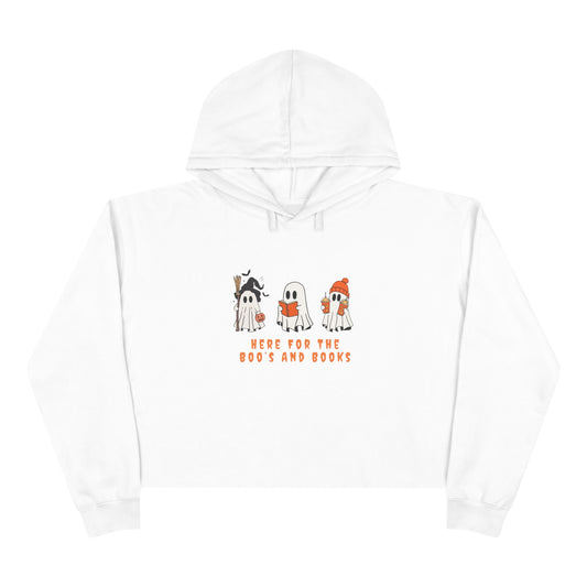 Boos and Books Crop Hoodie