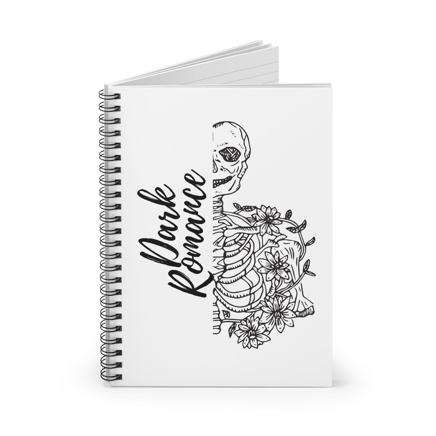 Dark Romance Skeleton Spiral Notebook - Ruled Line