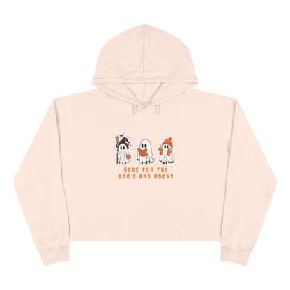 Boos and Books Crop Hoodie