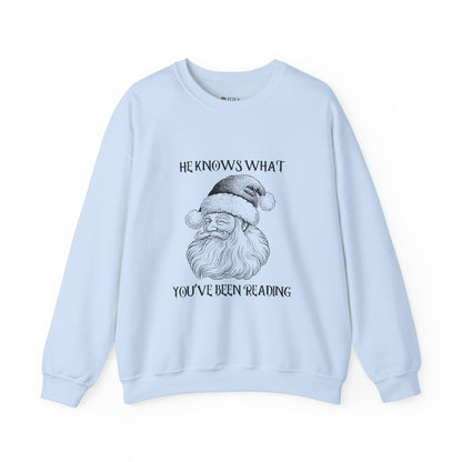 He Knows What You've Been Reading Crewneck Sweatshirt