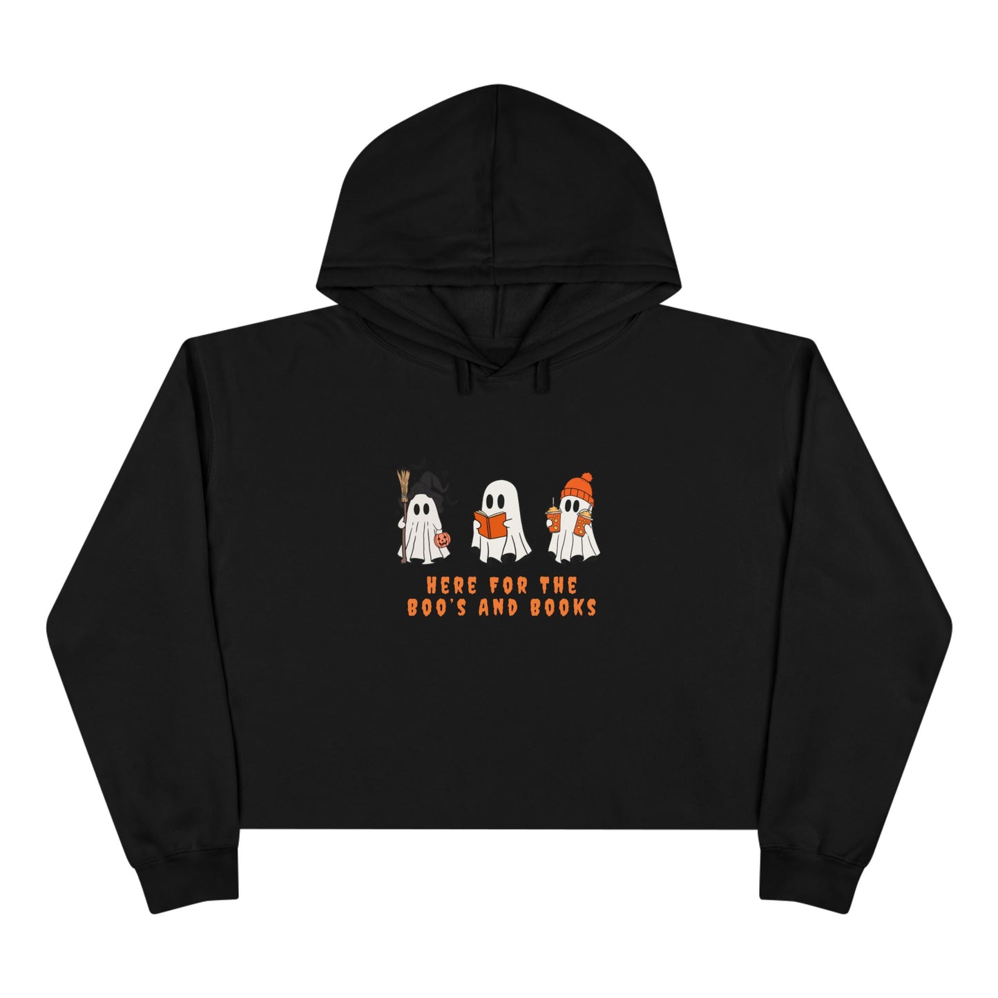 Boos and Books Crop Hoodie