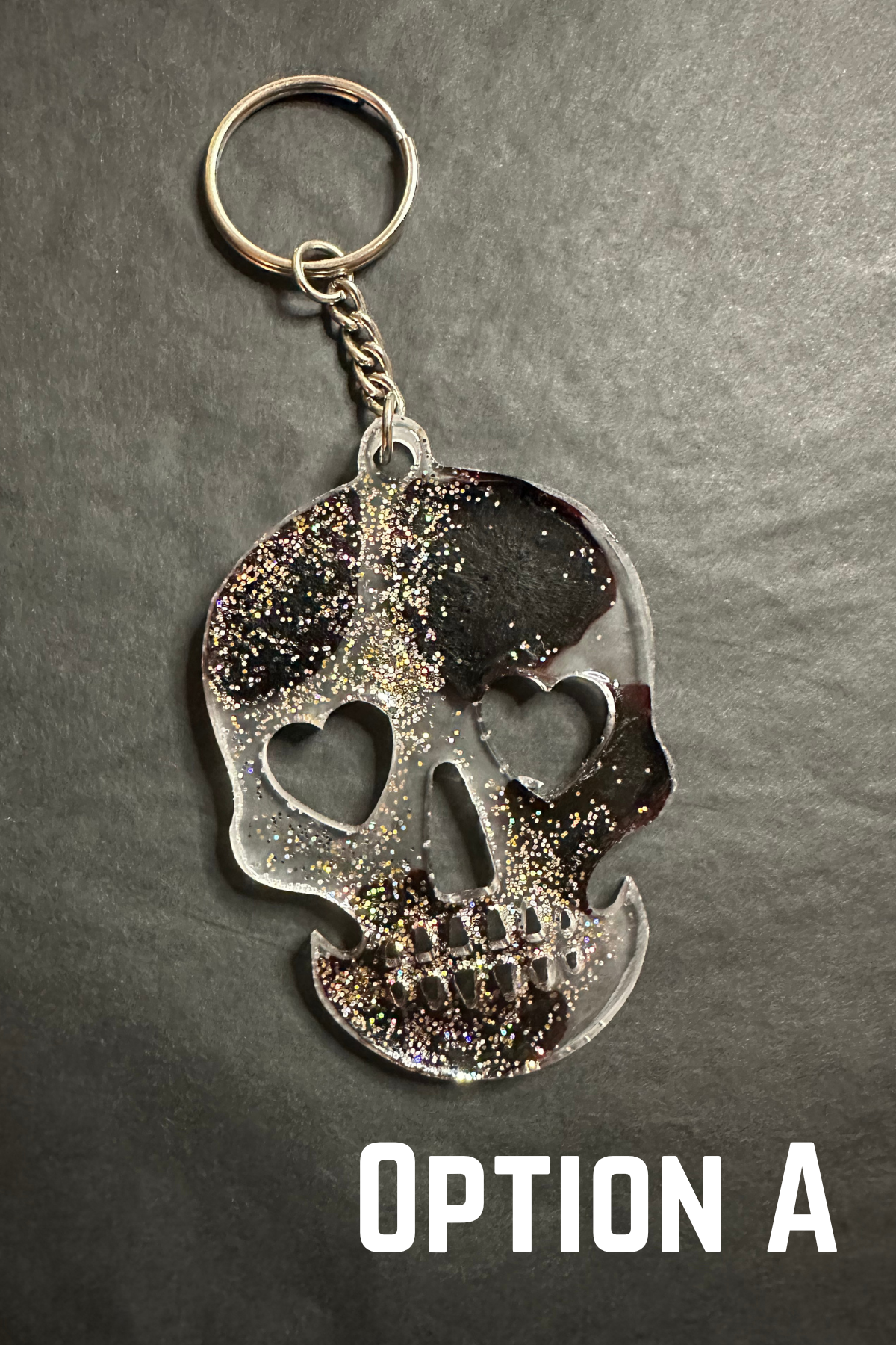 Skull Resin Keychain