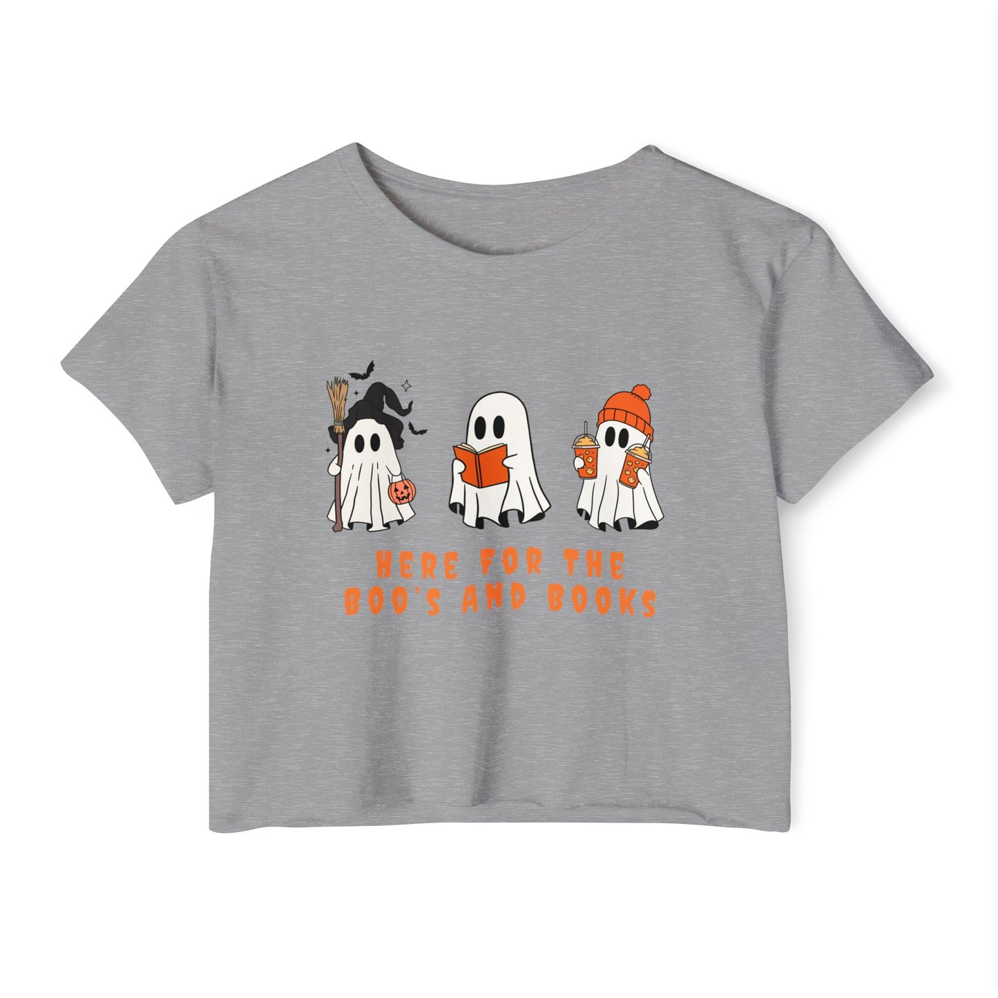 Boo's And Books Crop Top