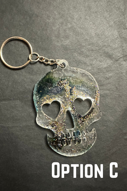 Skull Resin Keychain