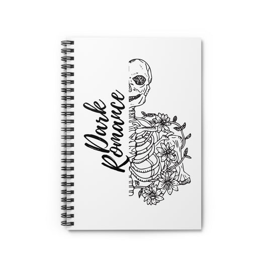 Dark Romance Skeleton Spiral Notebook - Ruled Line