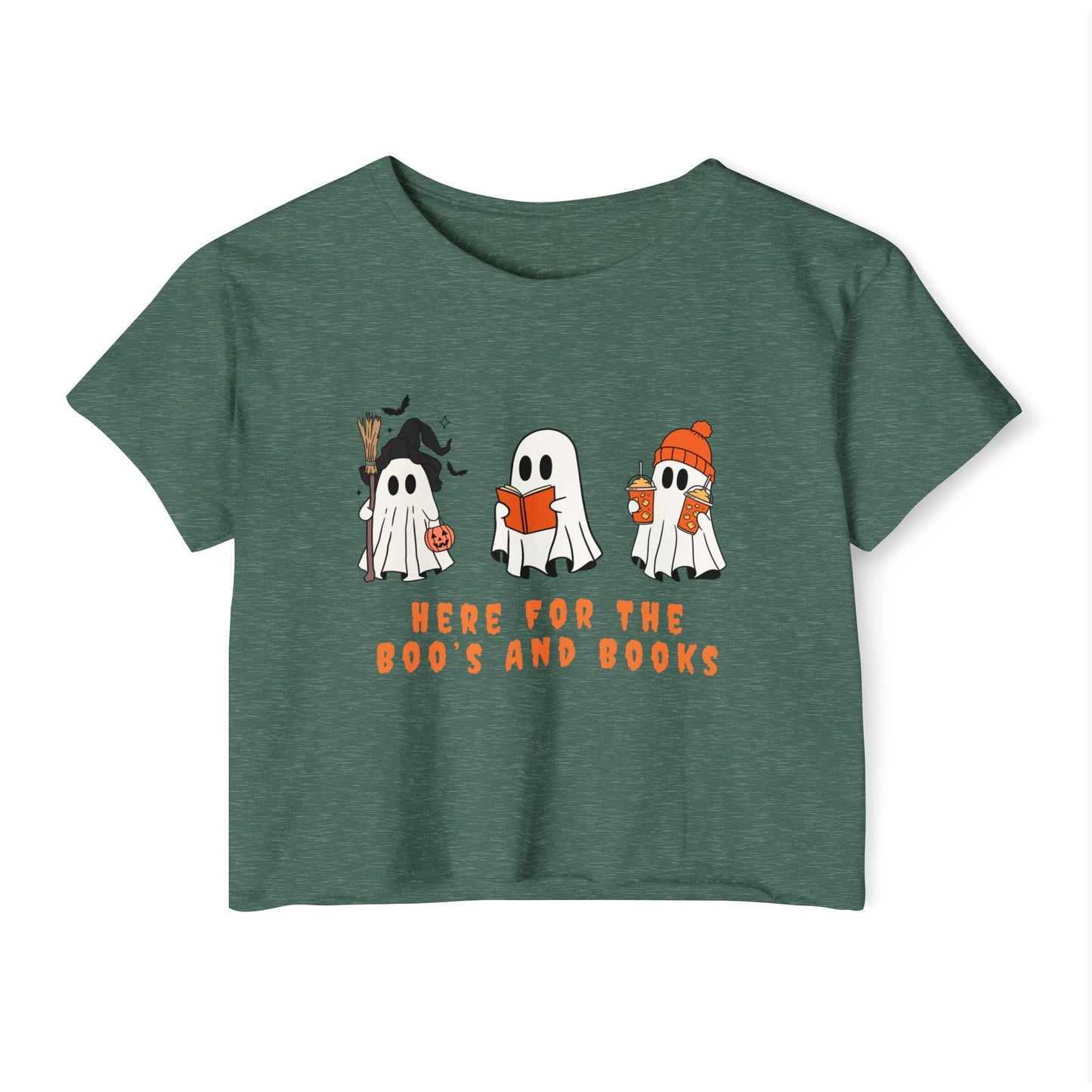Boo's And Books Crop Top