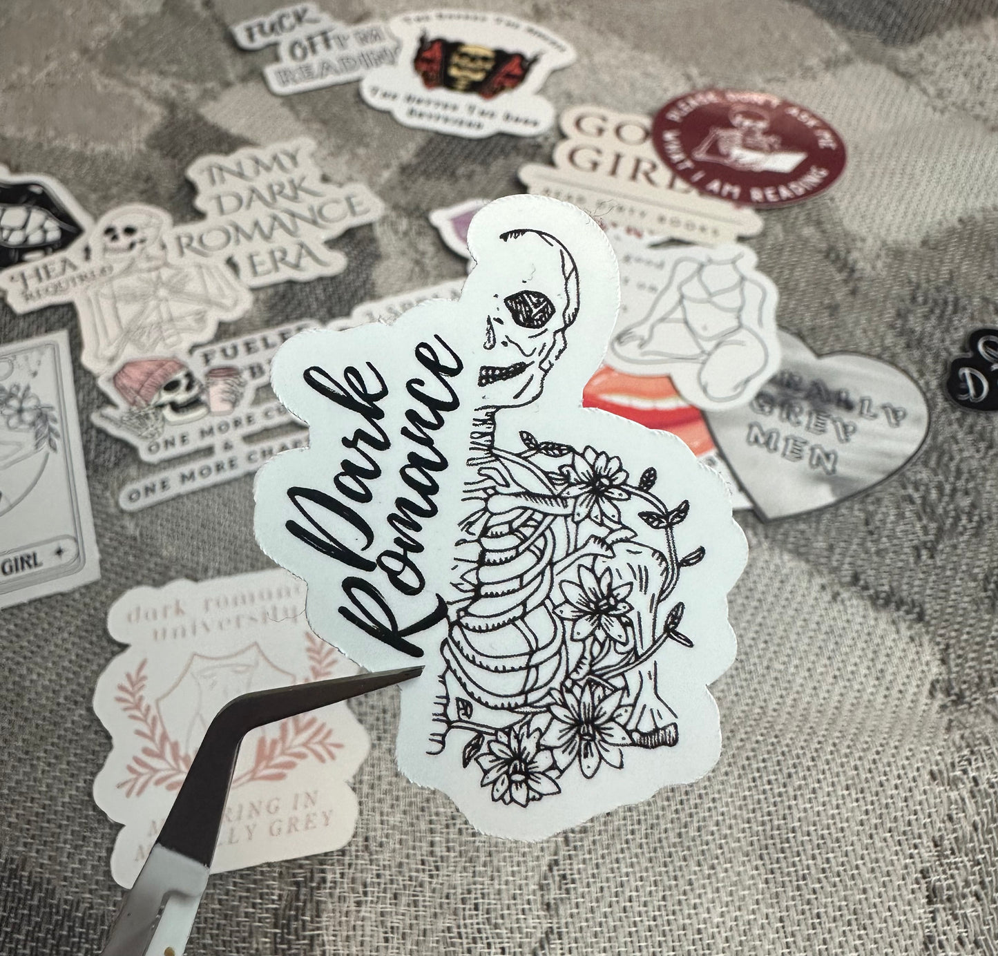 Dark Romance Skeleton Sticker